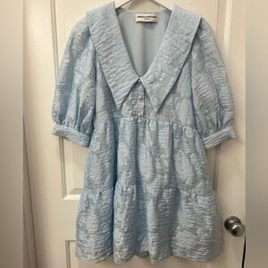 Amanda Uprichard Light Blue Textured Dress